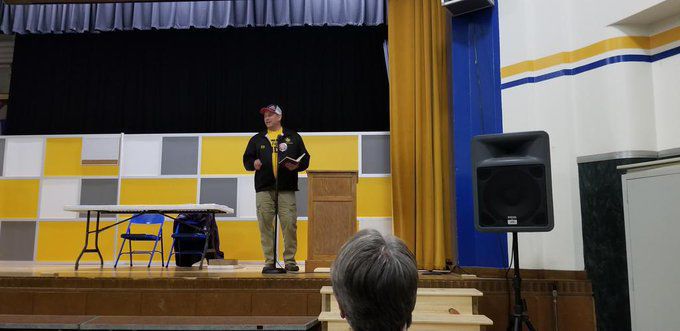 Speaker for Biden caucus goers